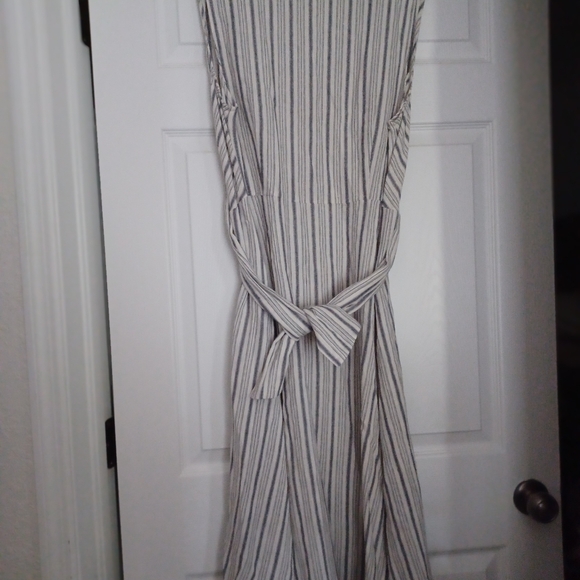 Tahari Womens Size L Ftont Tie Knot Sleeveless Midi dress - Picture 6 of 8